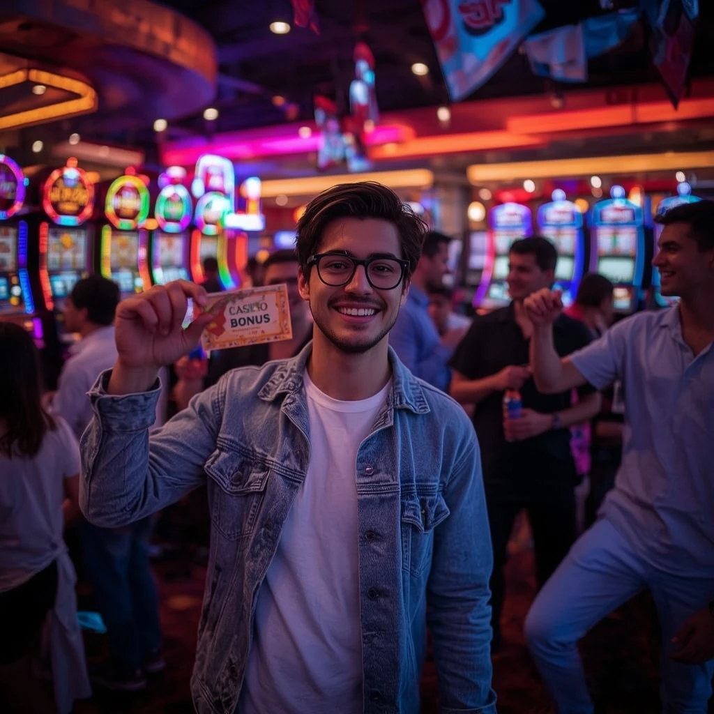 una persona con un bono de Gratorama Casino