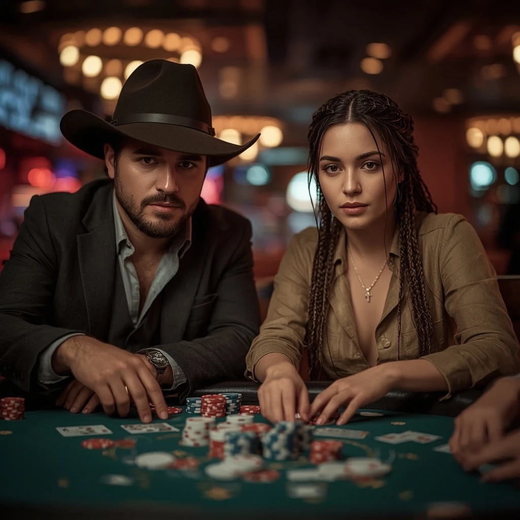 foto de dos jugadores de póker GRATORAMA CASINO